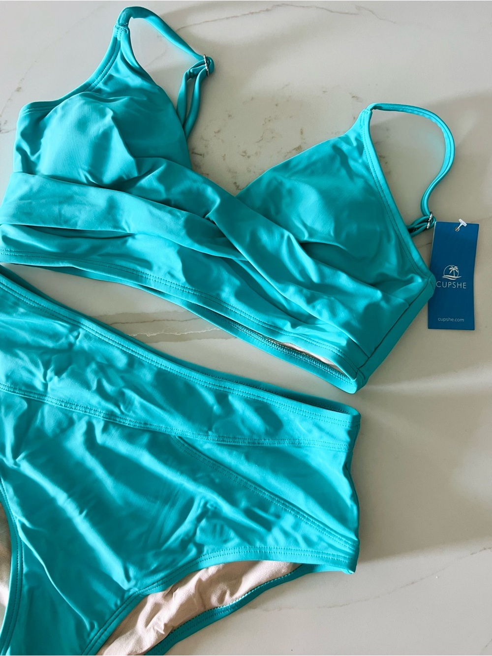 NWT Cupshe 💦 Turquoise Bikini Swim